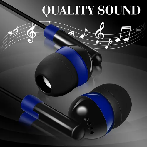 Miniatura 4 de Kanayu Paquete de 100 auriculares con cable a granel para aulas, auriculares básicos para estudiantes, sin micrófono, con conector de 0.138 in