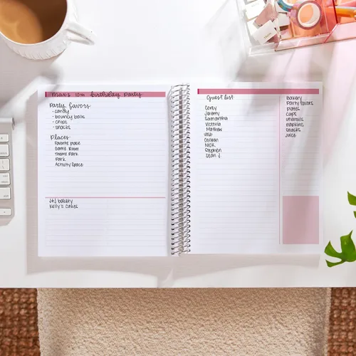 Miniatura 5 de Erin Condren Cuaderno de productividad con espiral de 8.5 x 11 pulgadas, diseño metálico Ahsoka Be Fearless, página funcional de productividad