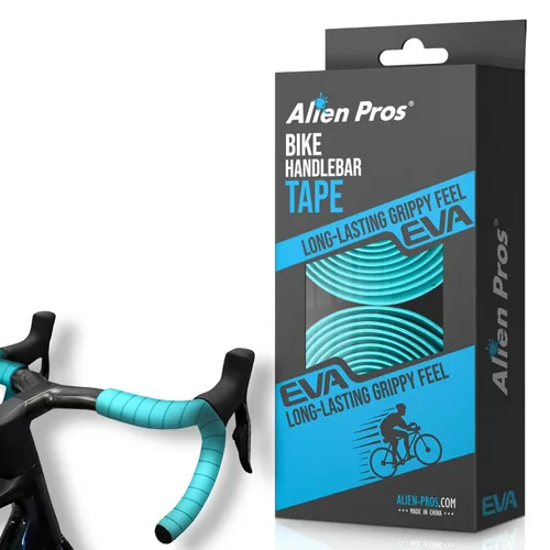 ALIEN PROS Cinta de manubrio de bicicleta EVA (juego de 2) verde Bianchi - Mejora el agarre de tu bicicleta con esta cinta para manillar de