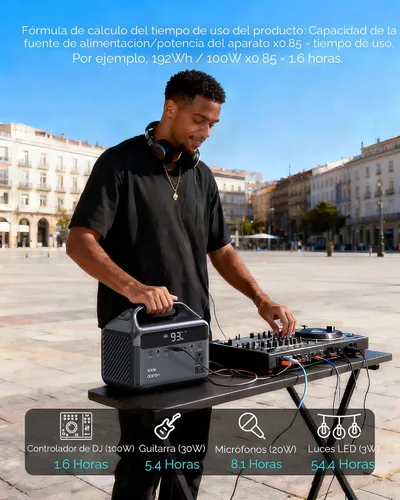 Miniatura 5 de DARAN Generador solar de 192 Wh con panel solar incluido, estación de energía portátil, batería LFP de 300 W y tomas de corriente alterna de 110