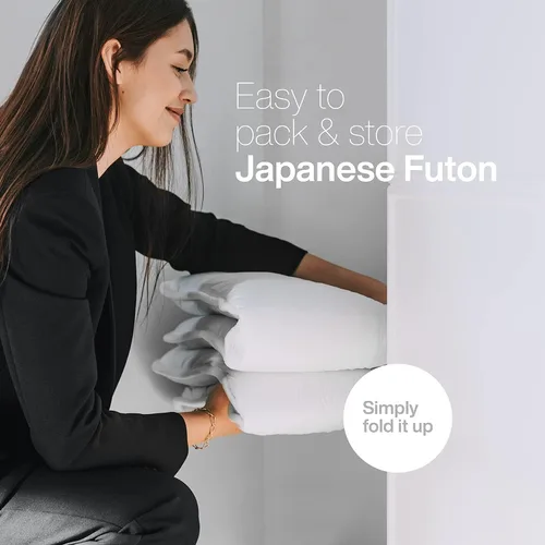 Miniatura 3 de Futón japonés Shiki con sábana - Colchón plegable para dormir y viajar - Individual largo