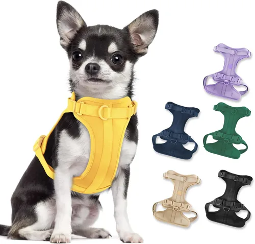 Miniatura 29 de Arnés ligero para perro sin tirones: arnés ajustable y duradero de malla transpirable con cojín suave y cómodo, para perros pequeños, medianos y Lila