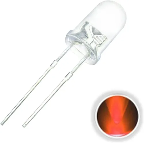 Miniatura 6 de 100 unids/lote Transparente Redondo 0.197 in 3V Super Brillante Agua Claro Verde Rojo Blanco Amarillo Azul Bombillas LED Diodo Emisor F5 (Blanco)