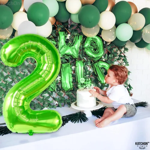 Miniatura 749 de KatchOn, Globo grande azul número 2 de 40 pulgadas Decoraciones de cumpleaños de Baby Shark para niño de 2 años Globo azul número 2 Globo