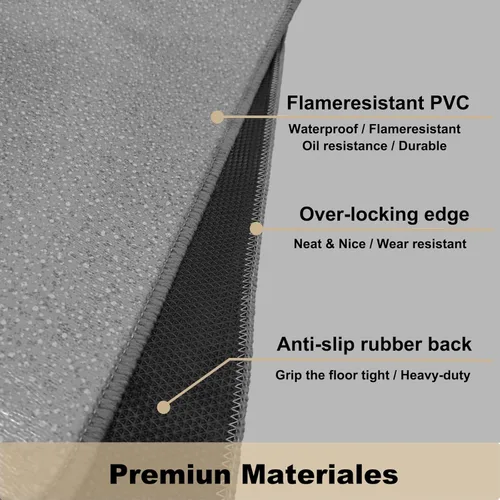 Miniatura 3 de Alfombrillas para Parrilla BBQ para Parrilla al Aire Libre, 65 x 38 pulgadas Alfombrillas Bajo Parrilla de Servicio Pesado Engrosadas, Protector