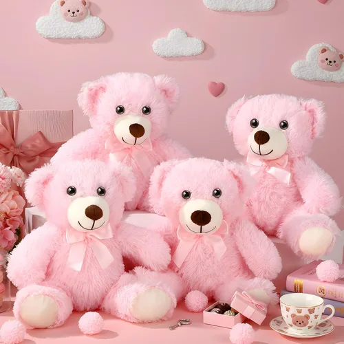 Miniatura 14 de Civaner Paquete de 4 osos de peluche de 14 pulgadas, lindos osos suaves, regalos a granel para mujeres, mejores amigas y novias (azul)