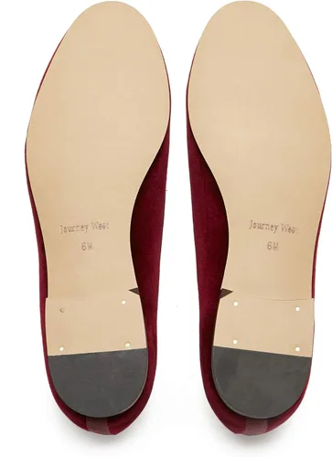 Miniatura 5 de Journey West Mocasines planos de terciopelo para mujer con bordado para fumar
