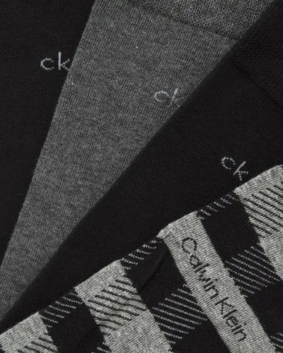 Miniatura 5 de Calvin Klein Calcetines de vestir para hombre - Calcetines de rayas de mezcla de algodón (paquete de 4)