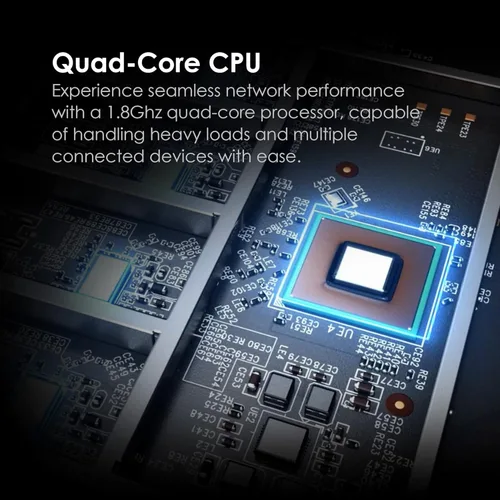 Miniatura 4 de MSI Radix AXE6600 WiFi 6E Router de Juego Tri-Band, AI QoS, RGB, procesador Quad-Core de 1.8GHz, MU-MIMO, inalámbrico Gigabit de tres bandas, 8