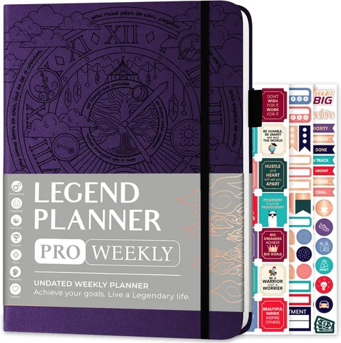 Miniatura 13 de Legend Planner PRO - Agenda semanal y mensual de lujo para aumentar la productividad y alcanzar tus objetivos. Cuaderno organizador de gestión