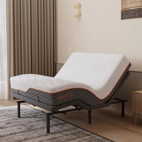 Miniatura 29 de ESHINE Base de cama ajustable + colchón híbrido de 14 pulgadas Twin XL (Suave Medio) - Espuma viscoelástica de gel de lujo, bases de cama