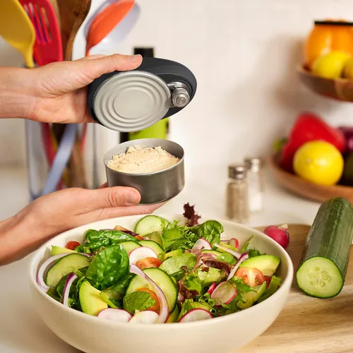 Miniatura 5 de bella Abrelatas automático, manos libres, funciona con pilas, inalámbrico, hoja de acero inoxidable para abrir cualquier tamaño de lata con imán
