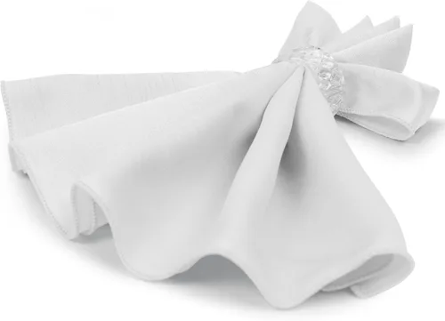 Miniatura 7 de Ultimate Textile -1 docena - Reversible Shantung Satin - Majestic - Servilletas de tela Majestic de 17 x 17 pulgadas, color blanco