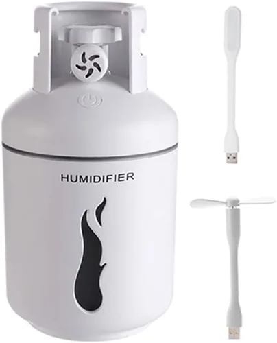 Miniatura 9 de TTPP Humidificador 3 en 1 con luz nocturna pequeño ventilador 10.1 fl oz portátil mini coche USB humidificador para el hogar coche dormitorio Azul