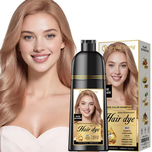 Miniatura 18 de Joyful Young Champú para teñir el cabello natural 3 EN 1, color de cabello para cobertura de canas, champú para teñir el cabello para mujeres