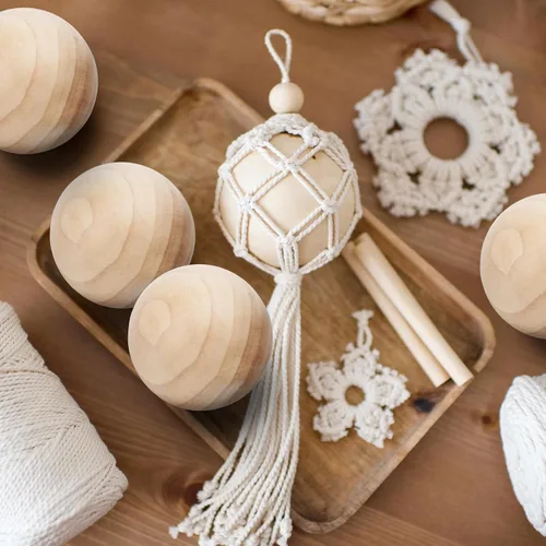 Miniatura 4 de 3 bolas de madera de 75 mm, 4 piezas de bolas de madera redondas sin terminar, bolas de madera naturales grandes de 75 mm para manualidades