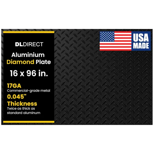 Miniatura 40 de 2 pulgadas x 96 pulgadas - Hoja de metal de placa de diamante, hoja de aluminio de alta resistencia con acabado de molino de grado comercial, placa