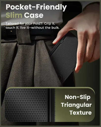 Miniatura 7 de Funda para Samsung Galaxy Z Fold 7 con Protección de Bisagra y Protector de Pantalla, Diseño Delgado de PC Duro Resistente a Golpes 360° Funda