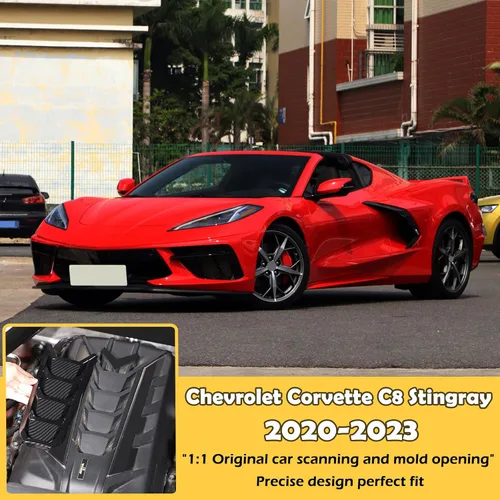 Miniatura 6 de Cubierta de cubierta de cubierta de motor compatible con Chevrolet Corvette C8 2020-2023, cubierta de motor de borde, accesorios C8, 1 unidad