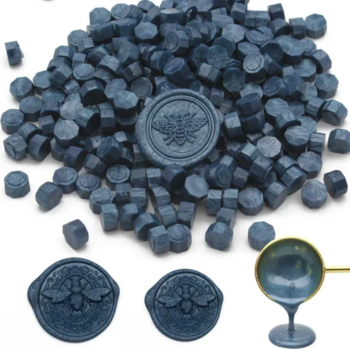 Miniatura 9 de 250 unidades de cuentas de cera de sello doradas antiguas, cuentas de cera premium de Andotopee para sellos de sellos, paquete de repuesto de perlas