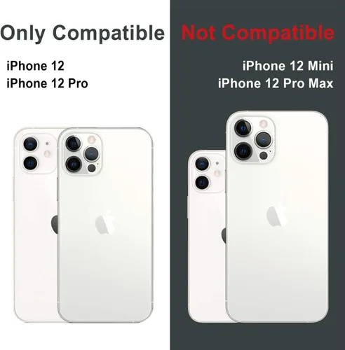 Miniatura 2 de TORU CX PRO - Funda tipo cartera para iPhone 12 Pro/iPhone 12 Funda protectora a prueba de golpes resistente con tarjetero oculto y ranura