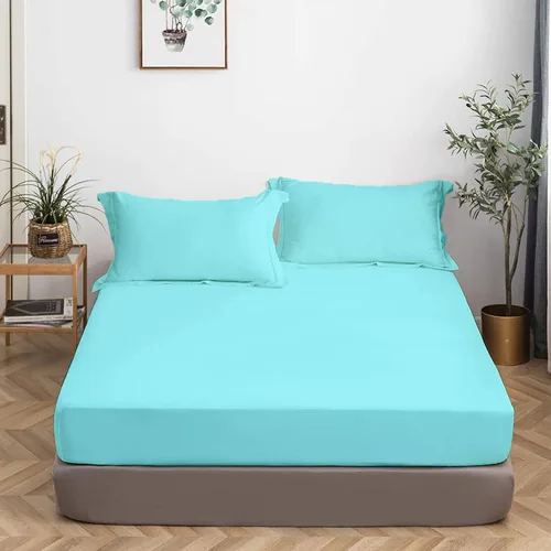 Miniatura 2 de 1 sábana bajera de tamaño individual, sábana bajera 100% algodón orgánico, sábana bajera suave de 800 hilos, calidad de hotel suave, bolsillo