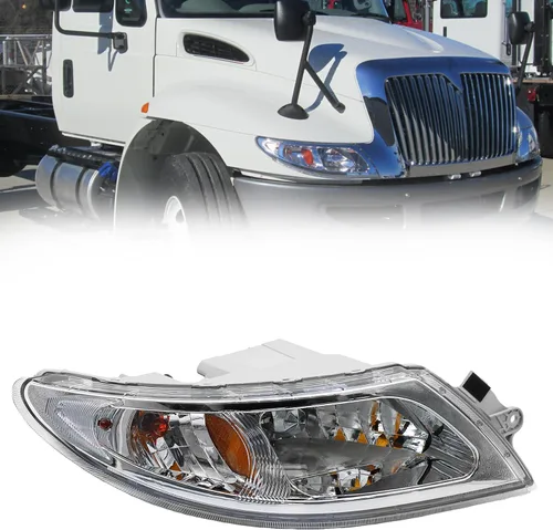 Miniatura 7 de aostirmotor Conjunto de faros delanteros para International 4300 (2002-2018), par de conductor (lado izquierdo) y pasajero (lado derecho)