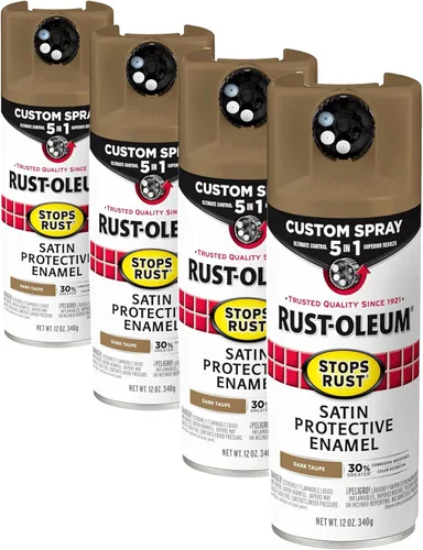 Miniatura 15 de Rust-Oleum 376855 - Pintura en aerosol antióxido personalizada 5 en 1, 12 onzas, color negro mate, (paquete de 1)