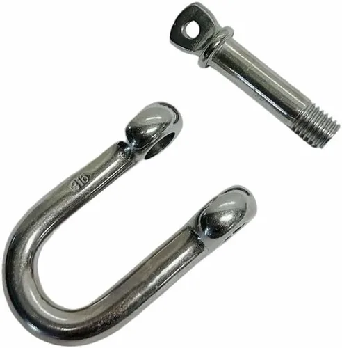 Miniatura 8 de 10 pieza 5/32" Cadena D Grillete de acero inoxidable con tornillo Pin 150 Lb