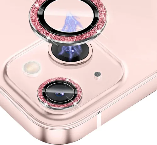 Miniatura 12 de Protector de lente de cámara luminoso brillante compatible con iPhone 13 (6.1 pulgadas)/13 Mini (5.4 pulgadas), vidrio templado ultra