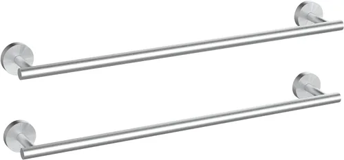 Miniatura 9 de Newfun Barra Toallero de Baño de Cromo Pulido de 16 Pulgadas, Toalleros de 2 Piezas para Baño SUS304 de Acero Inoxidable Engrosado Portotoallas