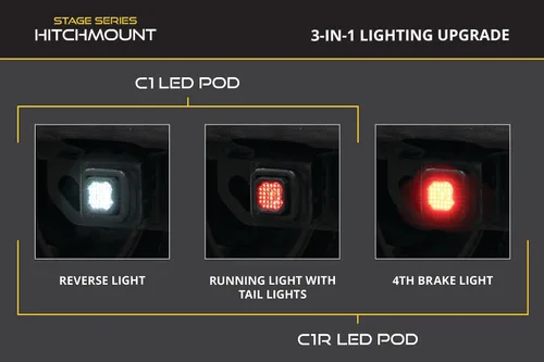 Miniatura 4 de Diode Dynamics Kit de luz reversa HitchMount compatible con Toyota Tacoma 2016-2023, C1
