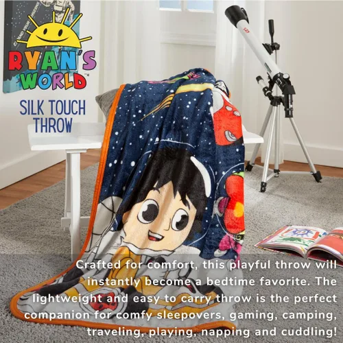 Miniatura 2 de Ryan's World - Ropa de cama para niños, manta de seda supersuave al tacto, 40 x 50 pulgadas, (producto oficial con licencia) Franco