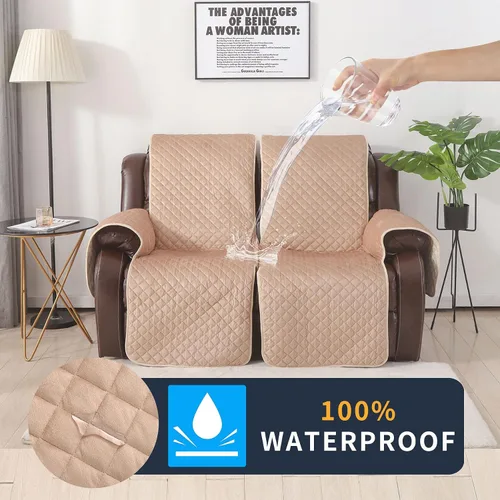 Miniatura 2 de Fundas de terciopelo reclinables antideslizantes, impermeables, grandes para sillas reclinables, para sillas de cuero, funda de sofá reclinable