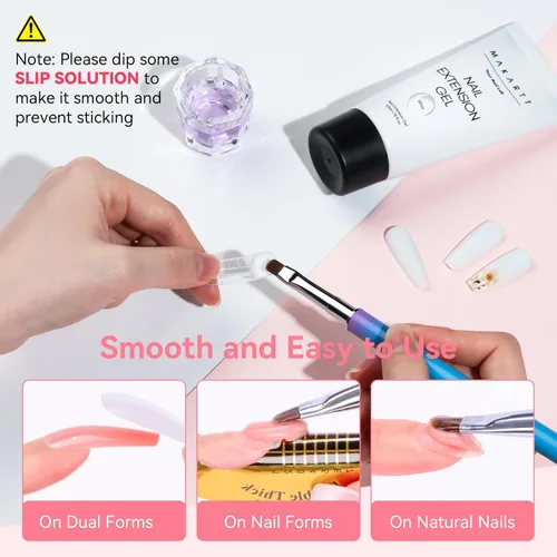 Miniatura 5 de Makartt - Gel de uñas de polietileno, 1.7 oz (50 ml), extensión para manicura francesa, constructor, fortalecedor, larga duración, fácil de usar