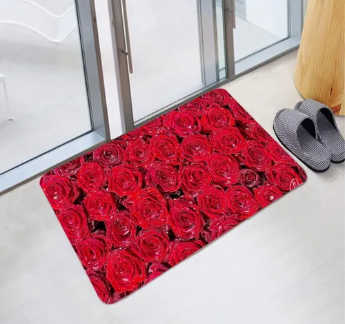 Miniatura 3 de LYFANS Alfombras de baño de espuma de esponja absorbente suave para baño y cocina (30 x 18 pulgadas), tapete de franela antideslizante brillante