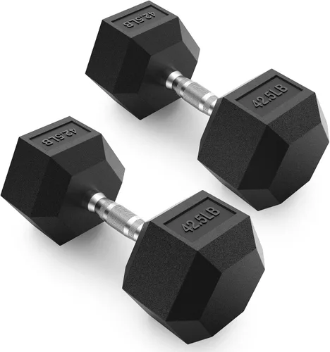 Miniatura 11 de PAPABABE HEX Juego de Mancuernas 2.5-125lb, Mancuernas de Gimnasio en Casa con Revestimiento de Goma, Mancuernas de Pesas para Ejercicio y Fitness