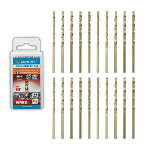 Miniatura 21 de Juego de brocas de cobalto de 1/2 pulgada (6 piezas), juego de brocas de metal M35 HSS de longitud de trabajo para metal duro, acero inoxidable