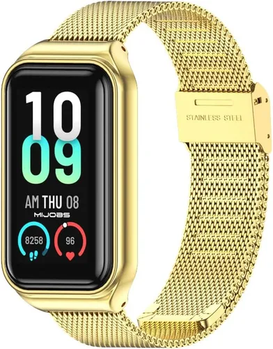 Miniatura 12 de Correa de repuesto de metal para Amazfit Band 7, compatible con Amazfit 7 Fitness Tracker