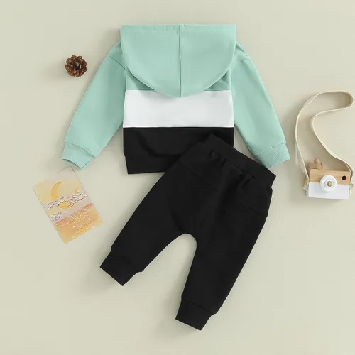 Miniatura 178 de Conjunto de ropa de otoño e invierno para bebé y niño, sudadera larga con capucha y pantalones para niños pequeños, 6, 12, 18, 24 meses, 2T