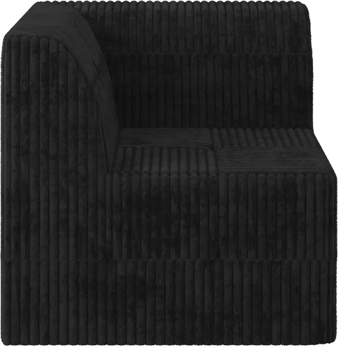 Sofá modular modular, moderno y minimalista comprimido, en forma de L, convertible en forma de L de ahorro de espacio para sala de estar, Negro 1