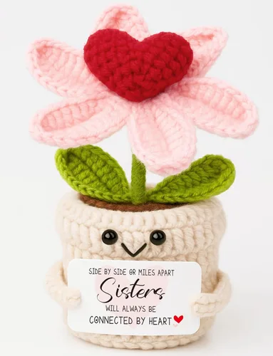 Miniatura 13 de Regalos de aniversario para mujeres, hombres, novios, novias, I Love You More Crochet Flower Parejas Regalo para él, esposa, marido, romántico, Love1