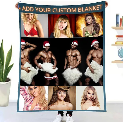 Miniatura 18 de Manta personalizada con foto y texto personalizado, manta para papá con imágenes de regalo para bebés, amigos, amantes y mascotas, manta 1-2 Foto