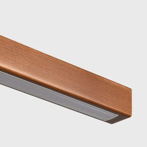 Miniatura 9 de YISDESIGN Lámparas colgantes lineales de madera de 47 pulgadas, modernas, LED, 36 W, regulables, iluminación colgante de techo, luces colgantes, Za.