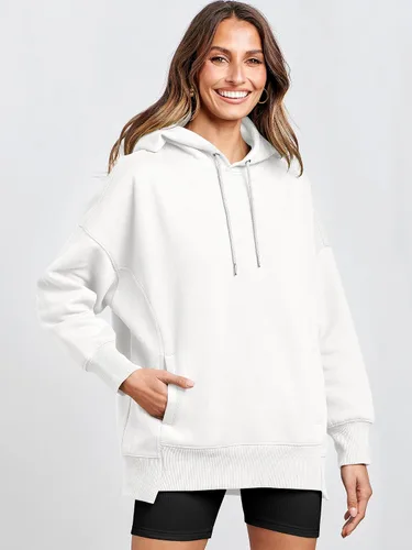 Miniatura 2 de ANRABESS Sudaderas con capucha de gran tamaño para mujer, sudadera de forro polar 2024, trajes de moda para adolescentes y niñas