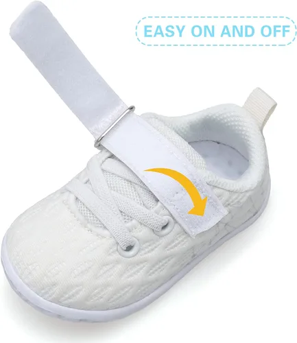 Miniatura 3 de FEETCITY Zapatillas de bebé para niños y niñas, zapatos de primera caminata, zapatos de cuna para recién nacidos, zapatos de meter