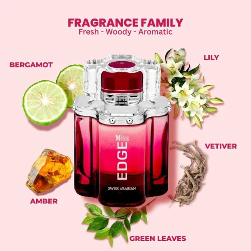 Miniatura 5 de Swiss Arabian Miss EDGE – Productos de lujo de Dubai – Fragancia personal EDP de larga duración y adictiva, aroma seductor de la firma – 3.4 onzas
