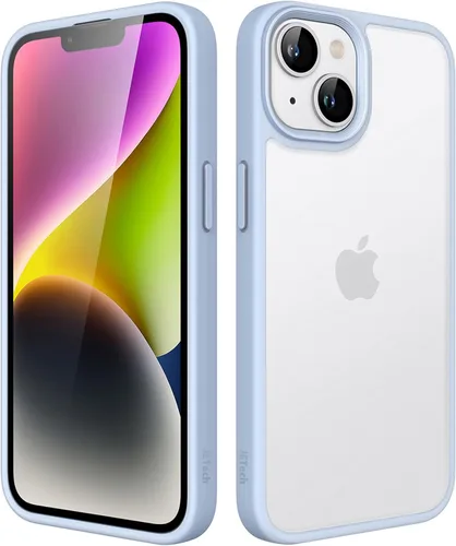 Miniatura 19 de JETech Funda mate para iPhone 14 de 6.1 pulgadas, a prueba de golpes, protección contra caídas de grado militar, cubierta trasera translúcida