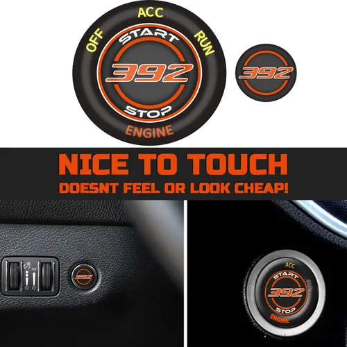Miniatura 4 de TOOLEPIC - Cubierta de botón de arranque para Dodge Challenger Charger Durango, accesorios 2015-2025 - Kit de interruptor de encendido de arranque