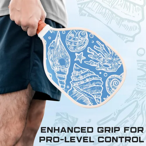 Miniatura 3 de niupipo Pickleball Paddles Set of 2/4/1, USAPA Approved Carbon Fiber & Fiberglass Hybrid, Easy Power, Polypropylene Honeycomb Core, Cushioned 4.72